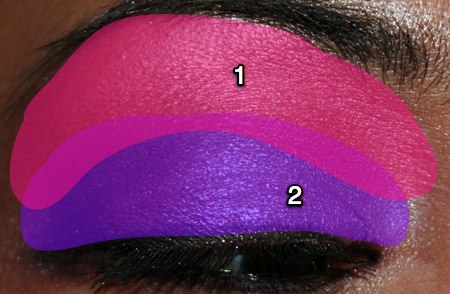 pink smokey eye makeup. The first layer of eye makeup…