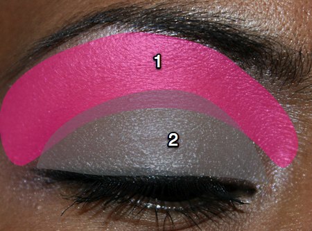 pink makeup tutorial. The second layer of eye makeup
