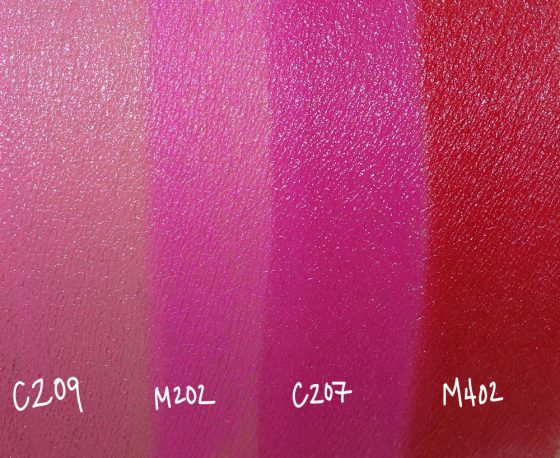 make up for ever artist rouge lipstick swatches