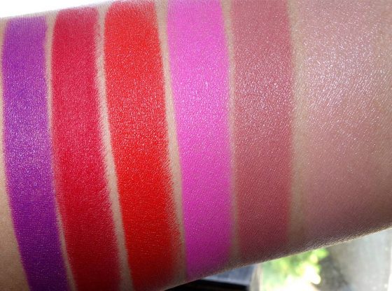 mac shadescents lipsticks swatches