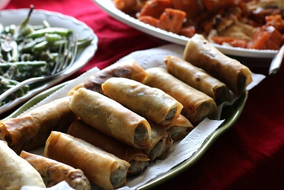 Lumpia, the Filipino version of an egg roll