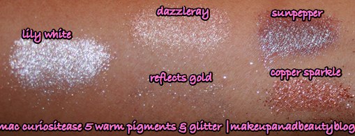 mac-curiositease-5-warm-glitter-pigment-swatches
