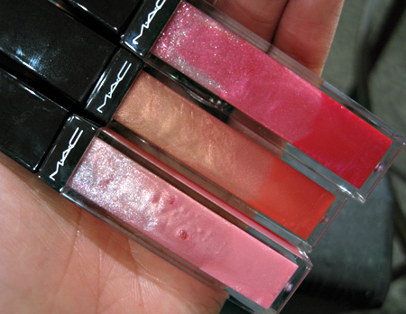 mac sugarsweet mac cosmetics tri color lipglass