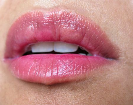 mac a rose romance secret crush see thru lip colour lip swatch