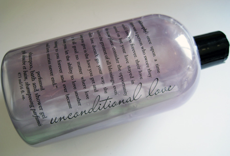 philosophy unconditional love perfumed shampoo bath and shower gel