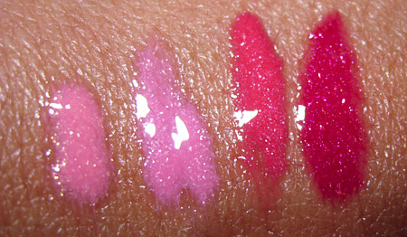 mac cosmetics dazzleglass creme swatches perfectly unordinary my favourite pink do it up creme allure 5