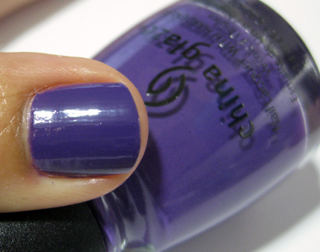 China Glaze Up and Away Swatches Review Photos Grape Pop 1