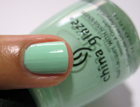 China Glaze Up and Away Swatches Review Photos Re Fresh Mint 8