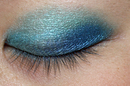 makeup tutorial blue green gold teal