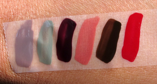 essie fall 2010 swatches on nc35 skin