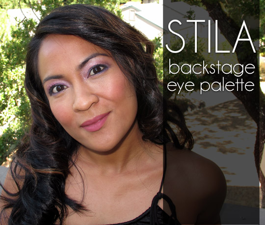 stila backstage eye shadow palette swatches review