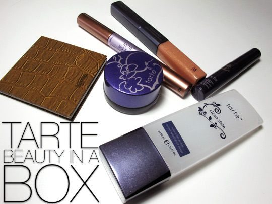 tarte beauty in a box bronze smoky eye swatches review