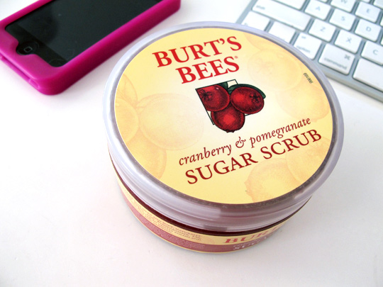 burts bees cranberry pomegranate sugar scrub