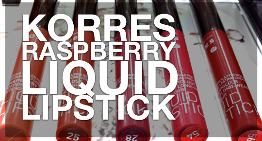 korres raspberry liquid lipstick swatches