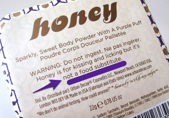 urban decay honey sparkling lickable body powder review not a food substitute