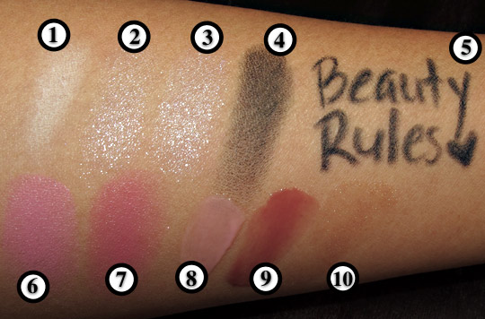 bobbi brown beauty rules palette review swatches on nc35 skin