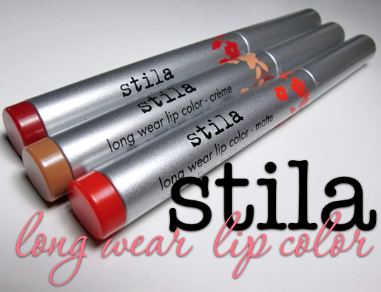 stila long wear lip color swatches review