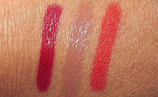 stila long wear lip color swatches review on nc35 skin
