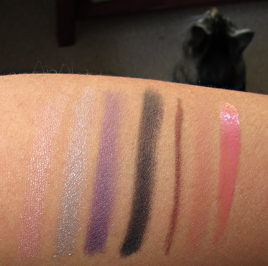 MUD Make Up Designory All That Sparkles Holiday 2010 Collection review swatches photos arm swatch