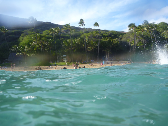 Hanauma Bay, Oahu, Hawaii - Playing in the water