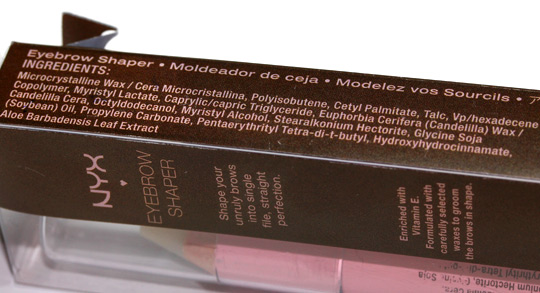 nyx eyebrow shaper review ingredient list