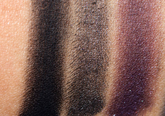 urban decay black palette review swatches photos swatches on arm 1