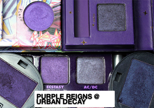 urban decay cowboy junkie comparisonswatches of romp along with other urban decay purples including flash freakshow ecstasy acdc fridgid