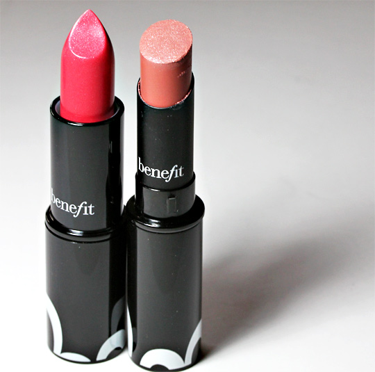 Benefit full finish lipstick review swatches photos spring 2011 new and old packaging