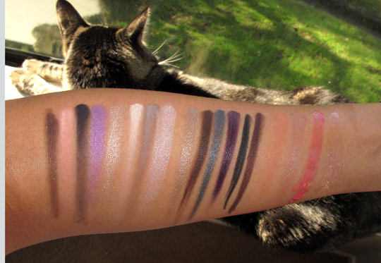 Smashbox Style Files swatches with the flash