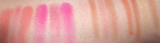 mac wonder woman swatches blushes msf with flash nw20