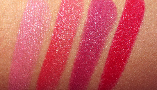bobbi brown rich lip color swatches with the flash
