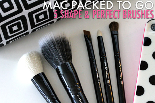 mac packed to go 5 shape perfect brushes