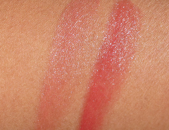 tarte achiote cheek tint and lip luster duo swatches without the flash