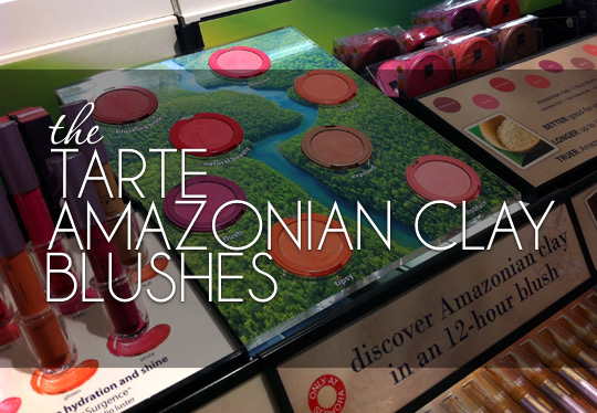 tarte amazonian clay blush swatches