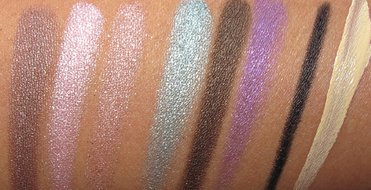 urban decay ud feminine palette swatches with the flash