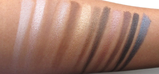urban decay naked swatches without the flash