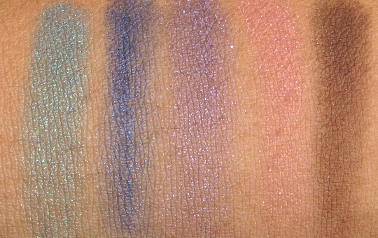 Milani Baked Eyeshadow Swatches applied dry