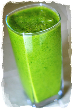 A spinach smoothie