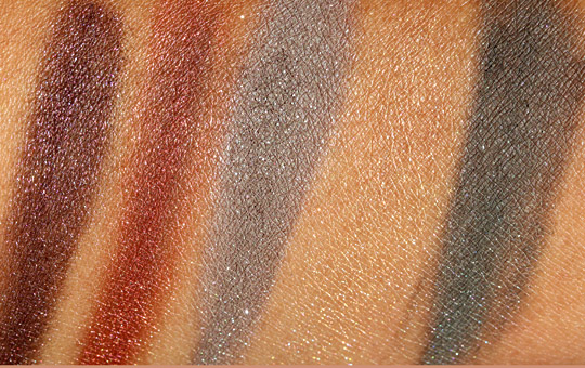 bare escentuals bare minerals oh la luxe swatches eyeshadows