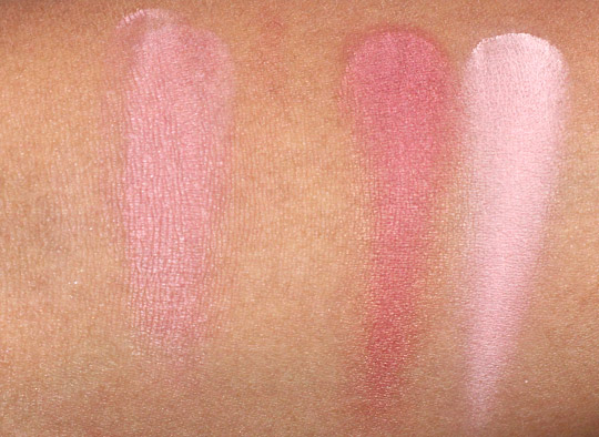 mac hey sailor swatches highlighter blushes