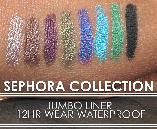 sephora collection waterproof jumbo eyeliner swatches