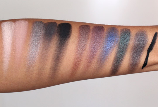 urban decay smoked palette swatches