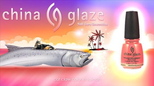 Tabs for China Glaze Nail Polish in Salmon