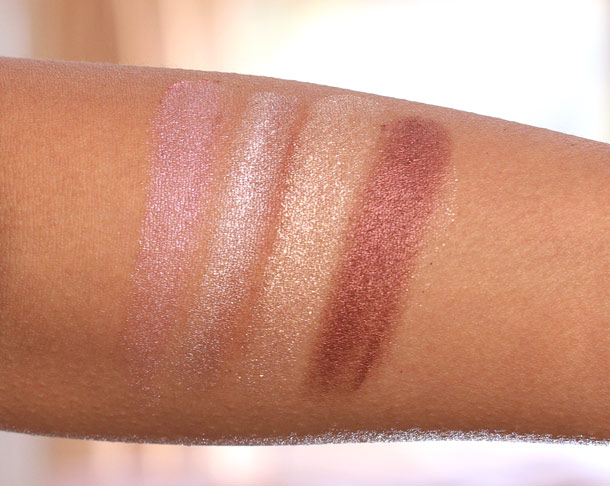 MAC Guilty Passions 4 Tenderly Warm Crushed Metallic Pigments swatches