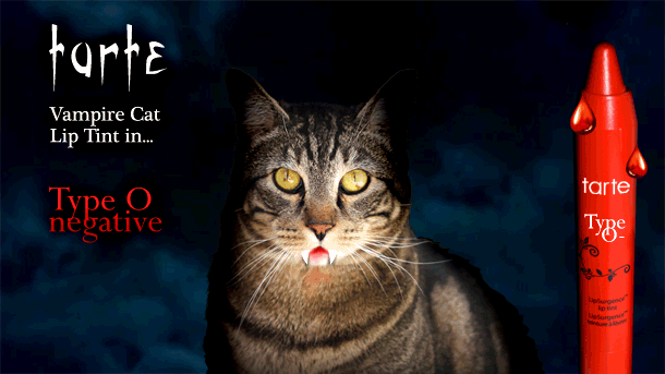 Tabs for the Tarte Vampire Cat Lip Tint in Type O Negative