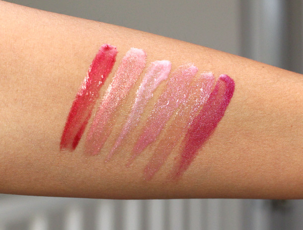 lorac sweet temptations lip gloss collection swatches