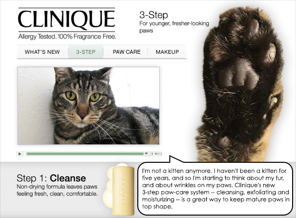 Tabs for the new Clinique 3-Step System