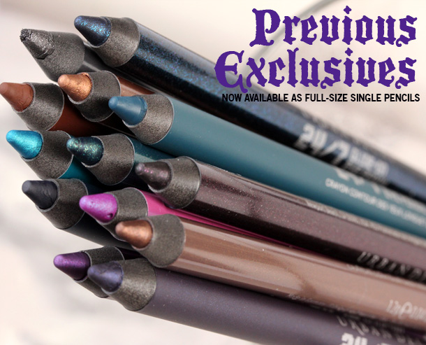 Urban Decay 24 7 Glide On Eye Pencils relaunch 2013 previous exclusives