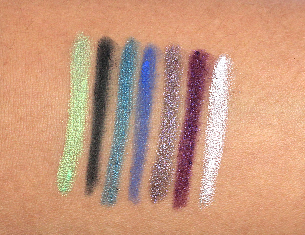 Urban Decay 24 7 Glide On Eye Pencils relaunch 2013 swatches 2
