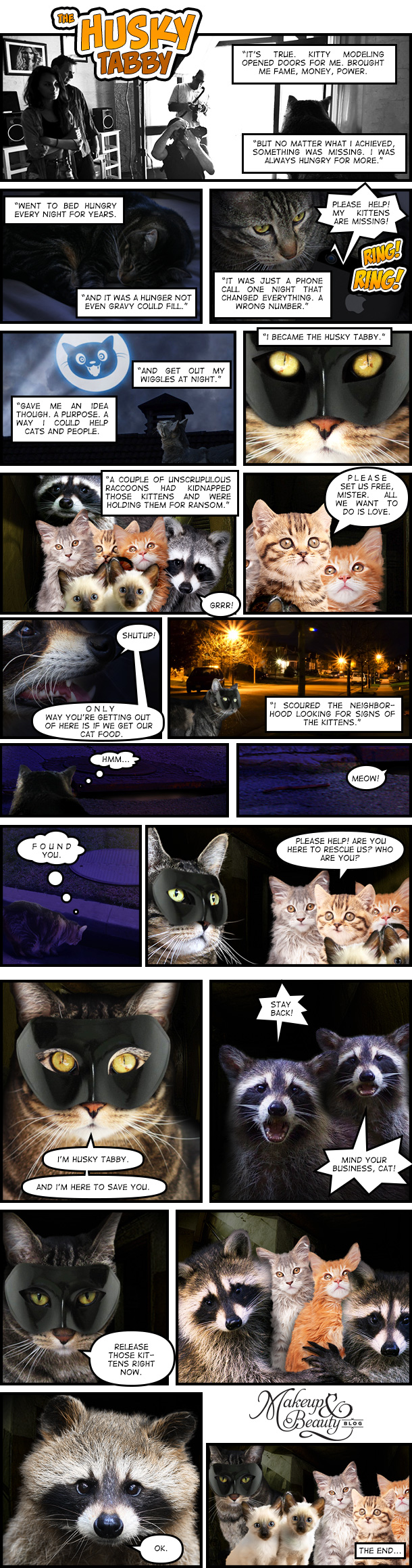 Tabs the Cat in The Husky Tabby: A Makeup and Beauty Blog Comic